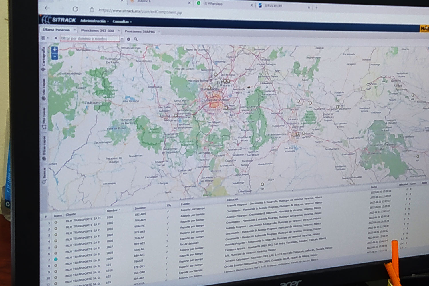 sitrack sistema de rastreo satelital transporte terrestre